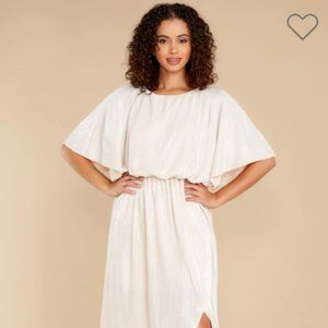 Night Of Elegance Champagne Maxi Dress